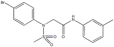 2-[4-bromo(methylsulfonyl)anilino]-N-(3-methylphenyl)acetamide Struktur