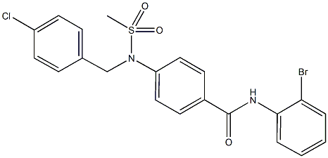 N-(2-bromophenyl)-4-[(4-chlorobenzyl)(methylsulfonyl)amino]benzamide Struktur