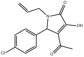 4-acetyl-1-allyl-5-(4-chlorophenyl)-3-hydroxy-1,5-dihydro-2H-pyrrol-2-one Struktur