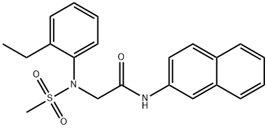 2-[2-ethyl(methylsulfonyl)anilino]-N-(2-naphthyl)acetamide Struktur