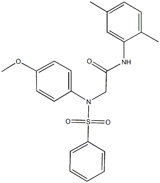 N-(2,5-dimethylphenyl)-2-{[(4-methoxyphenyl)sulfonyl]anilino}acetamide Struktur