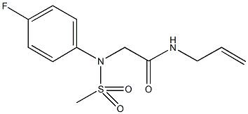 N-allyl-2-[4-fluoro(methylsulfonyl)anilino]acetamide Struktur