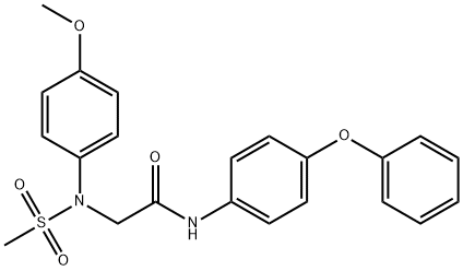 2-[4-methoxy(methylsulfonyl)anilino]-N-(4-phenoxyphenyl)acetamide Struktur