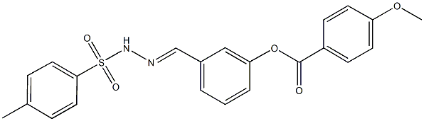 3-{2-[(4-methylphenyl)sulfonyl]carbohydrazonoyl}phenyl 4-methoxybenzoate Struktur