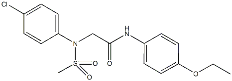 2-[4-chloro(methylsulfonyl)anilino]-N-(4-ethoxyphenyl)acetamide Struktur