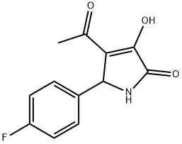 4-acetyl-5-(4-fluorophenyl)-3-hydroxy-1,5-dihydro-2H-pyrrol-2-one Struktur