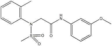 N-(3-methoxyphenyl)-2-[2-methyl(methylsulfonyl)anilino]acetamide Struktur