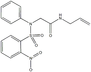 N-allyl-2-[({2-nitrophenyl}sulfonyl)anilino]acetamide Struktur