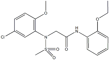 2-[5-chloro-2-methoxy(methylsulfonyl)anilino]-N-(2-ethoxyphenyl)acetamide Struktur