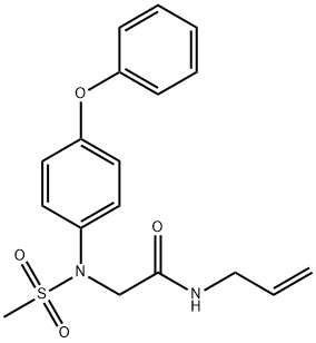 N-allyl-2-[(methylsulfonyl)-4-phenoxyanilino]acetamide Struktur