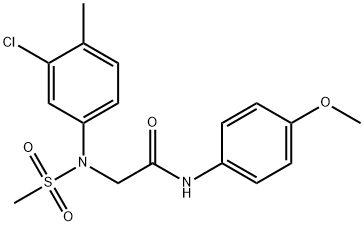 2-[3-chloro-4-methyl(methylsulfonyl)anilino]-N-(4-methoxyphenyl)acetamide Struktur