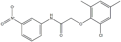 2-(2-chloro-4,6-dimethylphenoxy)-N-{3-nitrophenyl}acetamide Struktur