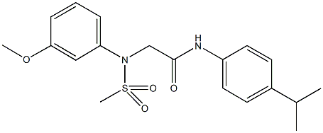 N-(4-isopropylphenyl)-2-[3-methoxy(methylsulfonyl)anilino]acetamide Struktur