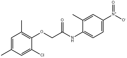 2-(2-chloro-4,6-dimethylphenoxy)-N-{4-nitro-2-methylphenyl}acetamide Struktur