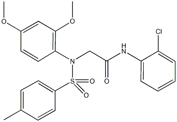 N-(2-chlorophenyl)-2-{2,4-dimethoxy[(4-methylphenyl)sulfonyl]anilino}acetamide Struktur