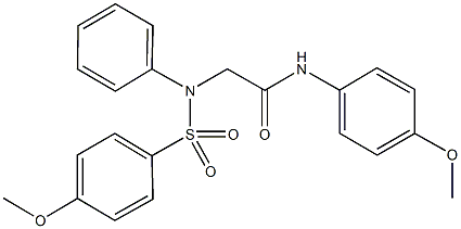 N-(4-methoxyphenyl)-2-{[(4-methoxyphenyl)sulfonyl]anilino}acetamide Struktur