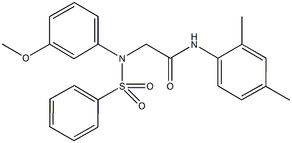 N-(2,4-dimethylphenyl)-2-[3-methoxy(phenylsulfonyl)anilino]acetamide Struktur