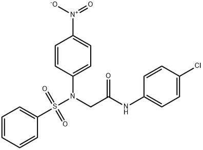 N-(4-chlorophenyl)-2-[{4-nitrophenyl}(phenylsulfonyl)amino]acetamide Struktur