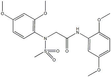 2-[2,4-dimethoxy(methylsulfonyl)anilino]-N-(2,5-dimethoxyphenyl)acetamide Struktur