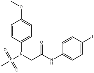 N-(4-iodophenyl)-2-[4-methoxy(methylsulfonyl)anilino]acetamide Struktur