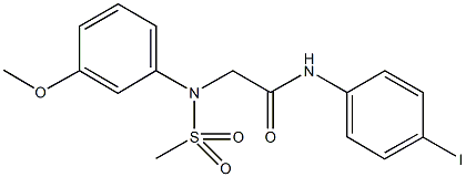 N-(4-iodophenyl)-2-[3-methoxy(methylsulfonyl)anilino]acetamide Struktur