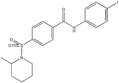 N-(4-iodophenyl)-4-[(2-methylpiperidin-1-yl)sulfonyl]benzamide Struktur