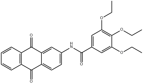 N-(9,10-dioxo-9,10-dihydroanthracen-2-yl)-3,4,5-triethoxybenzamide Struktur