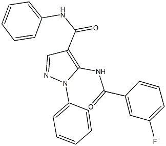 5-[(3-fluorobenzoyl)amino]-N,1-diphenyl-1H-pyrazole-4-carboxamide Struktur