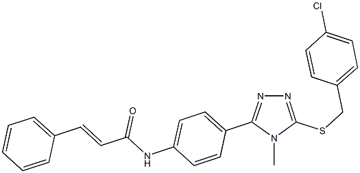 N-(4-{5-[(4-chlorobenzyl)sulfanyl]-4-methyl-4H-1,2,4-triazol-3-yl}phenyl)-3-phenylacrylamide Struktur