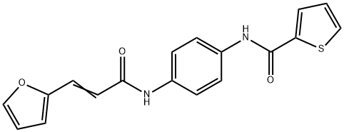 N-(4-{[3-(2-furyl)acryloyl]amino}phenyl)-2-thiophenecarboxamide Struktur