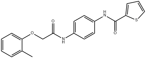 N-(4-{[2-(2-methylphenoxy)acetyl]amino}phenyl)-2-thiophenecarboxamide Struktur