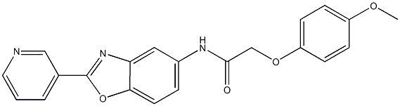 2-(4-methoxyphenoxy)-N-[2-(3-pyridinyl)-1,3-benzoxazol-5-yl]acetamide Struktur