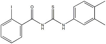 N-(3,4-dimethylphenyl)-N'-(2-iodobenzoyl)thiourea Struktur