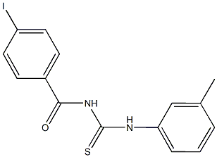 N-(4-iodobenzoyl)-N'-(3-methylphenyl)thiourea Struktur