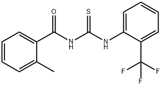 N-(2-methylbenzoyl)-N'-[2-(trifluoromethyl)phenyl]thiourea Struktur