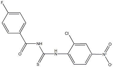 N-{2-chloro-4-nitrophenyl}-N'-[(4-fluorophenyl)carbonyl]thiourea Struktur