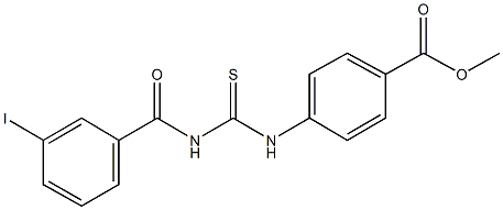 methyl 4-({[(3-iodobenzoyl)amino]carbothioyl}amino)benzoate Struktur