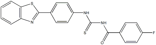 N-[4-(1,3-benzothiazol-2-yl)phenyl]-N'-(4-fluorobenzoyl)thiourea Struktur