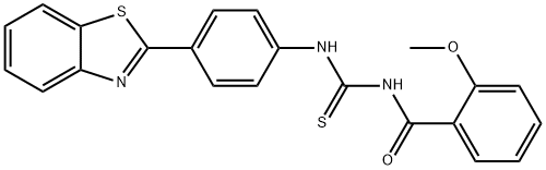 N-[4-(1,3-benzothiazol-2-yl)phenyl]-N'-(2-methoxybenzoyl)thiourea Struktur