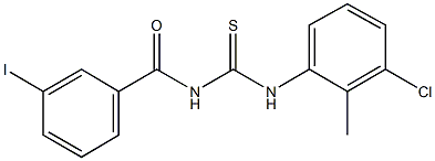 N-(3-chloro-2-methylphenyl)-N'-(3-iodobenzoyl)thiourea Struktur