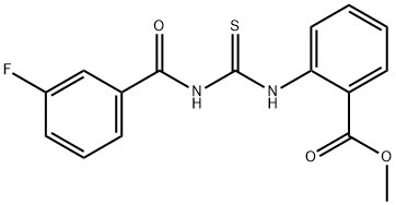 methyl 2-({[(3-fluorobenzoyl)amino]carbothioyl}amino)benzoate Struktur