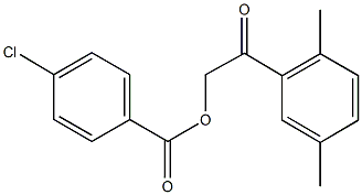 2-(2,5-dimethylphenyl)-2-oxoethyl 4-chlorobenzoate Struktur