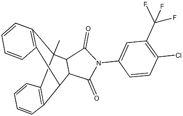 17-[4-chloro-3-(trifluoromethyl)phenyl]-1-methyl-17-azapentacyclo[6.6.5.0~2,7~.0~9,14~.0~15,19~]nonadeca-2,4,6,9,11,13-hexaene-16,18-dione Struktur