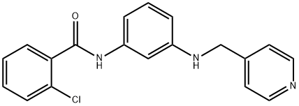 2-chloro-N-{3-[(4-pyridinylmethyl)amino]phenyl}benzamide Struktur