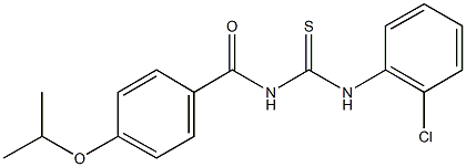 N-(2-chlorophenyl)-N'-(4-isopropoxybenzoyl)thiourea Struktur