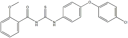 N-[4-(4-chlorophenoxy)phenyl]-N'-(2-methoxybenzoyl)thiourea Struktur