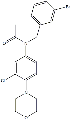 N-(3-bromobenzyl)-N-[3-chloro-4-(4-morpholinyl)phenyl]acetamide Struktur