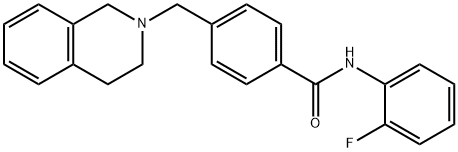 4-(3,4-dihydro-2(1H)-isoquinolinylmethyl)-N-(2-fluorophenyl)benzamide Struktur