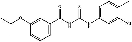 N-(3-chloro-4-methylphenyl)-N'-(3-isopropoxybenzoyl)thiourea Struktur