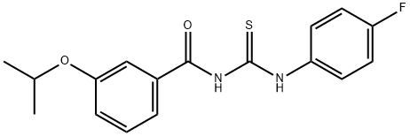 N-(4-fluorophenyl)-N'-(3-isopropoxybenzoyl)thiourea Struktur